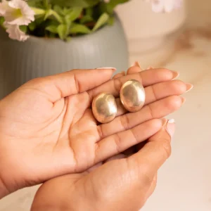 Adya Matte Oval Stud Earring